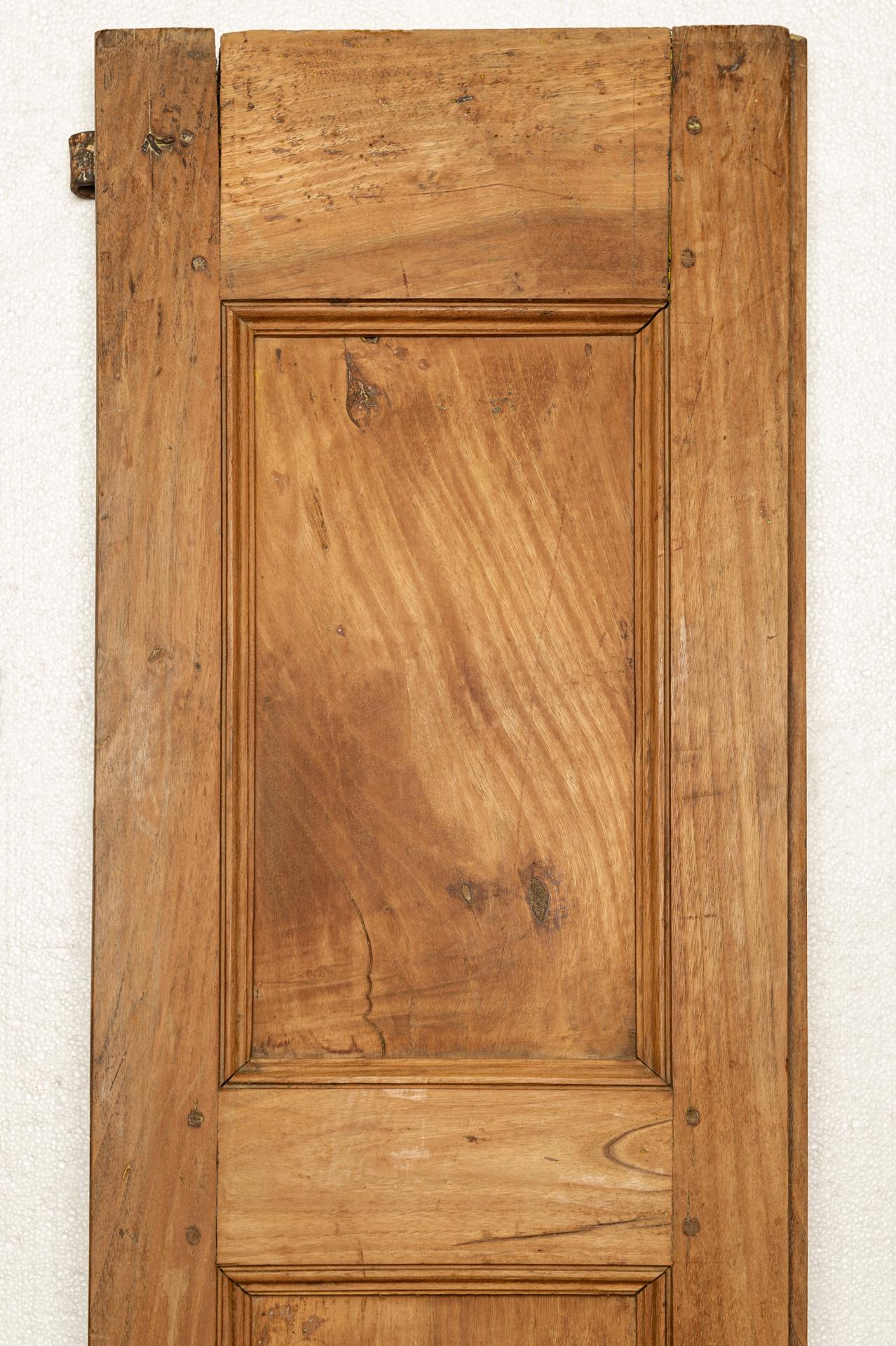 Walnut Wooden Panel with Little Ancient Italian Door For Sale