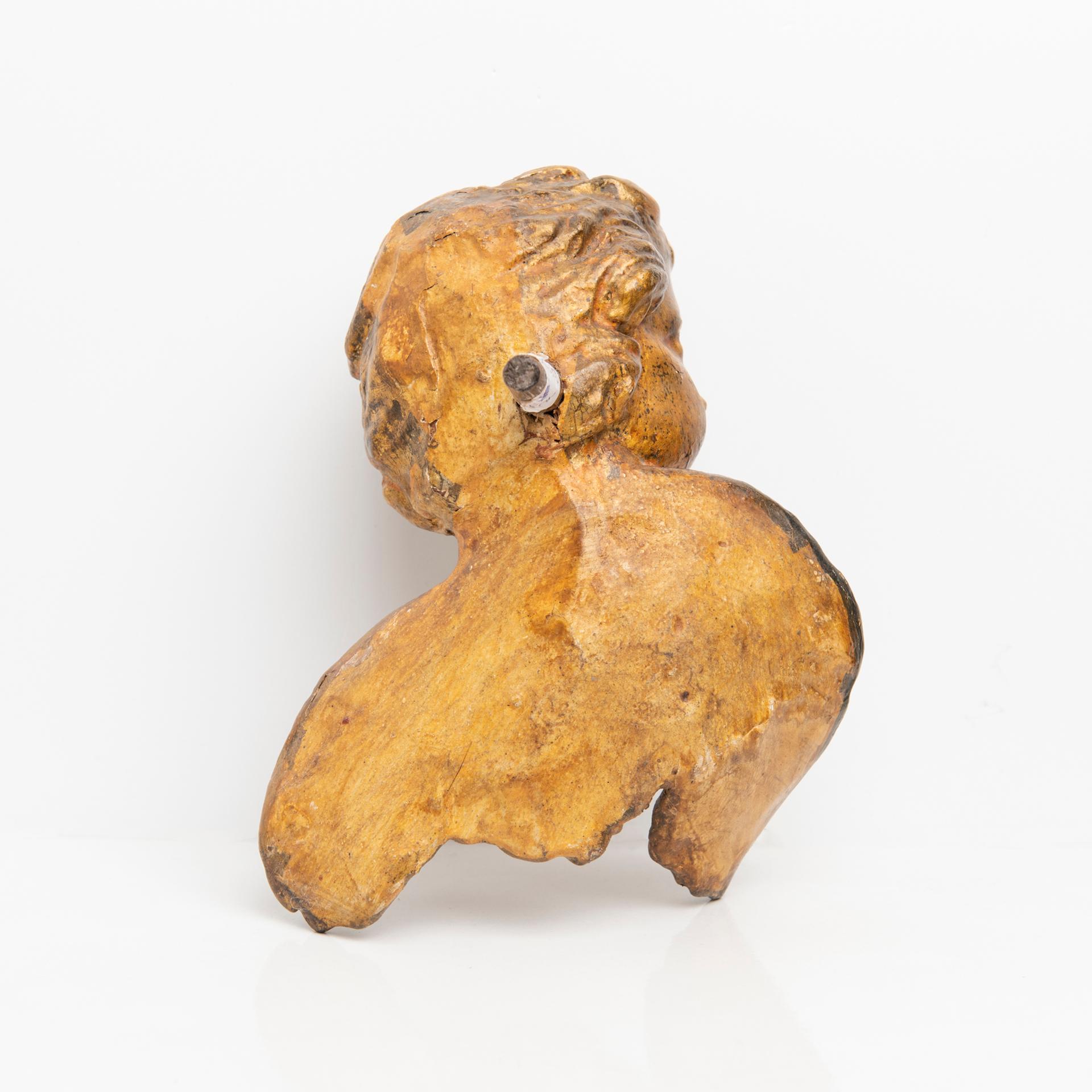 Fruitwood Little Angel in Gilded Wood For Sale