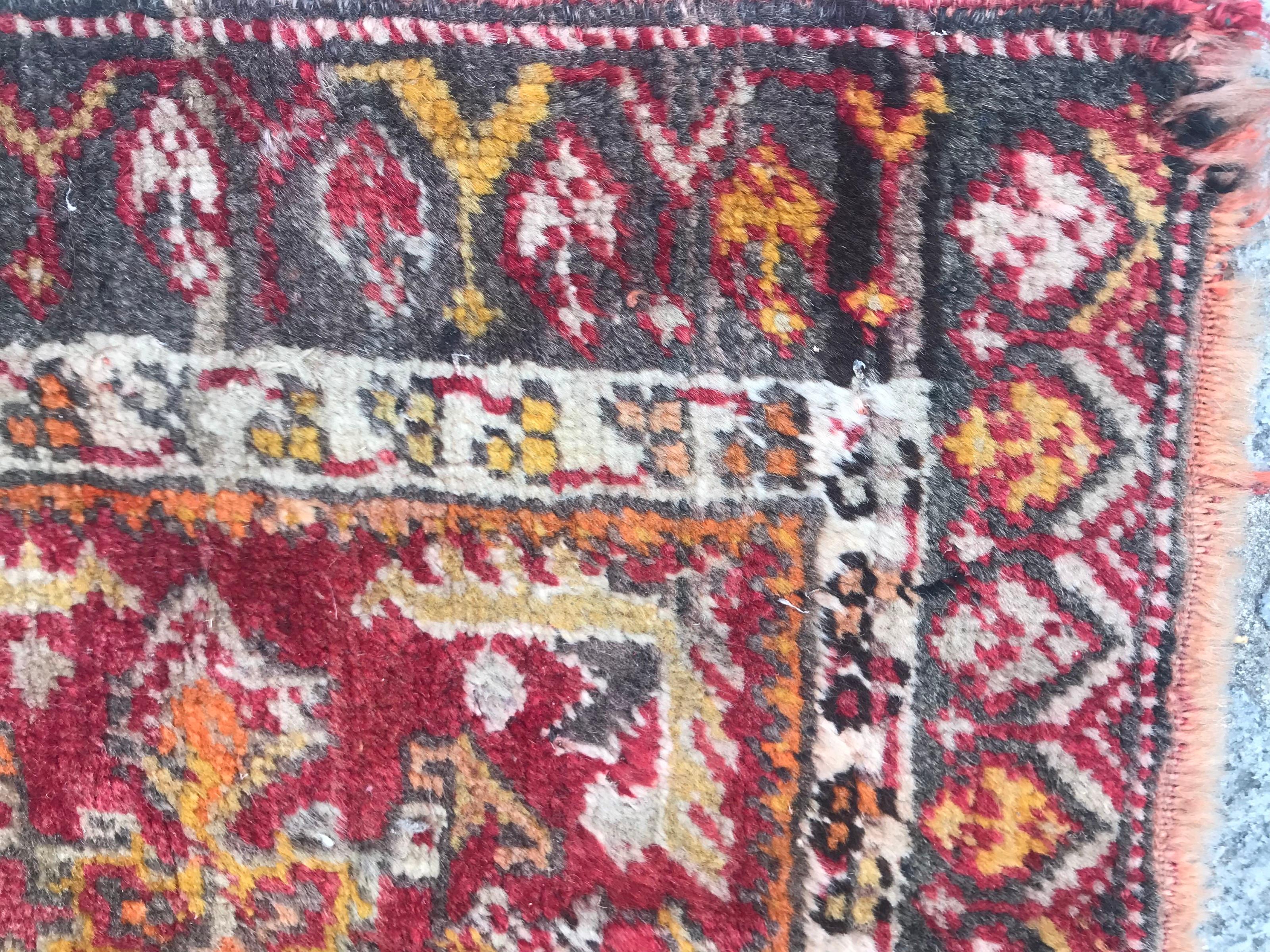 Little Antique Turkish Anatolian Rug For Sale 2