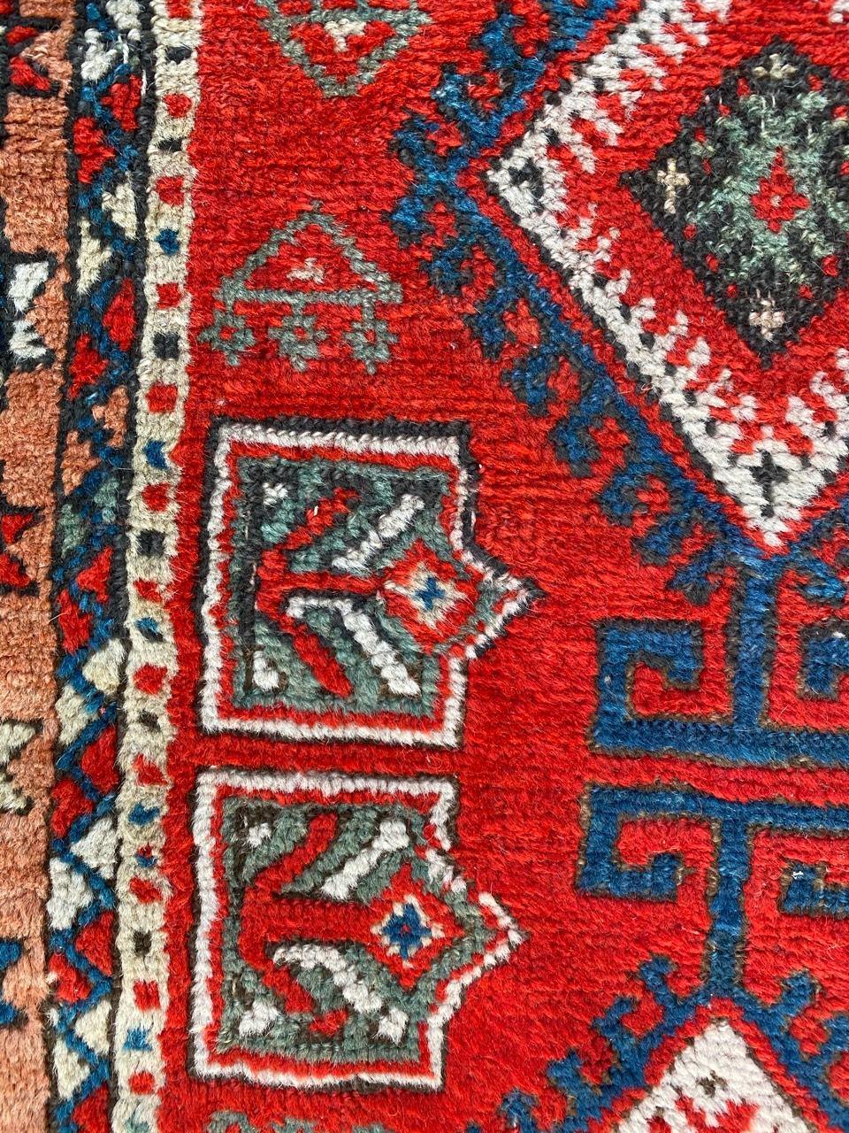 Laine Petit tapis turc ancien Yastik en vente