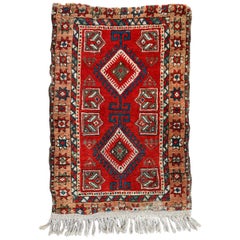 Little Antique Turkish Yastik Rug