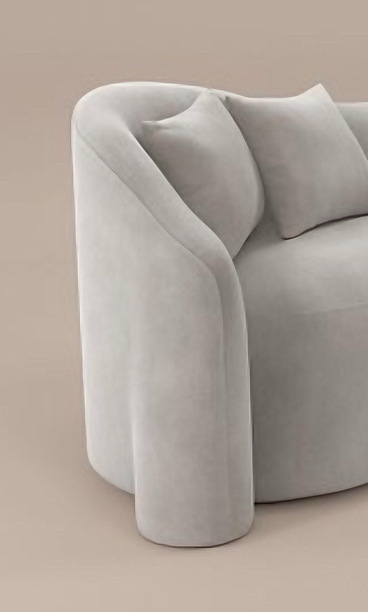 Moderne Canapé Little Baine en tissu Dedar Karakorum par Jérôme Bugara en vente