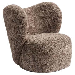 Little Big Chair Fully Upholstered Lounge Chair in Sheepskin