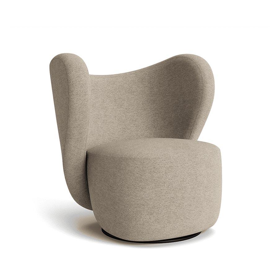 'Little Big Chair' Swivel Armchair by Norr11, Blue Barnum Bouclé 15 (IN STOCK) For Sale 5