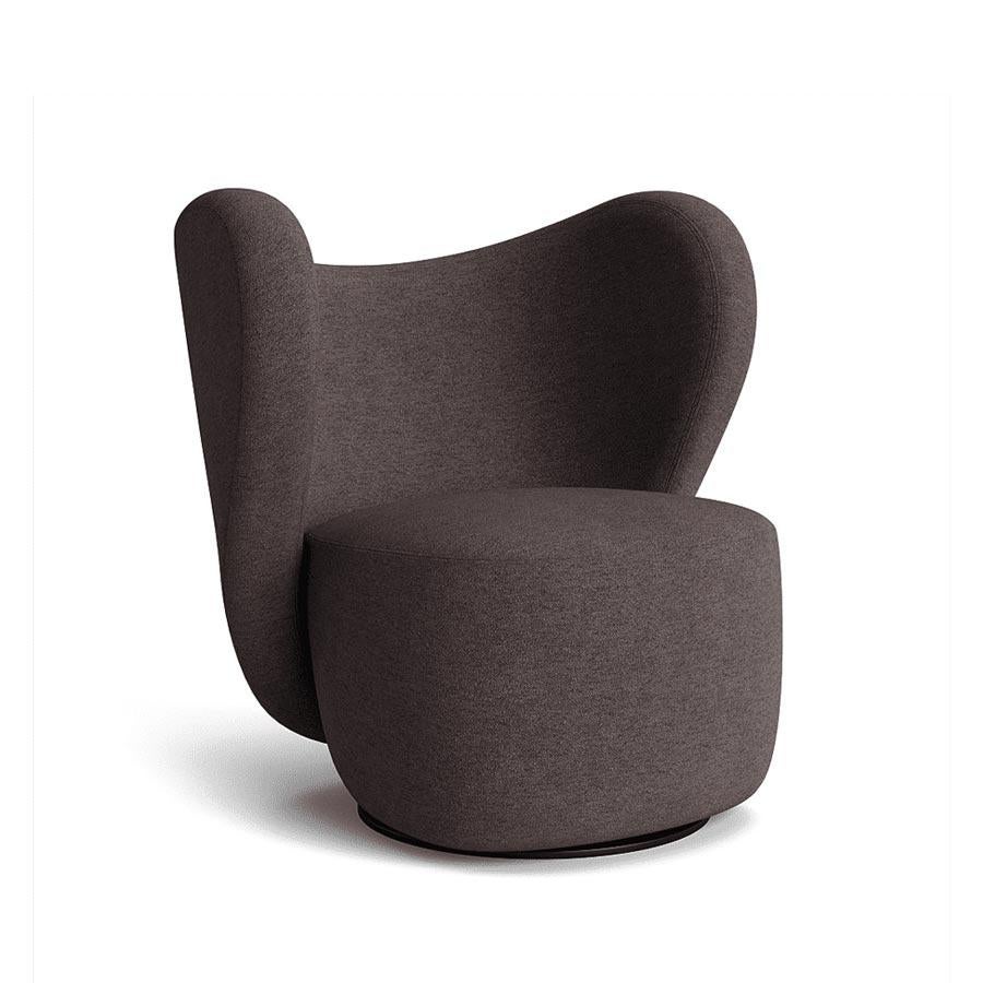 'Little Big Chair' Swivel Armchair by Norr11, Blue Barnum Bouclé 15 (IN STOCK) For Sale 7