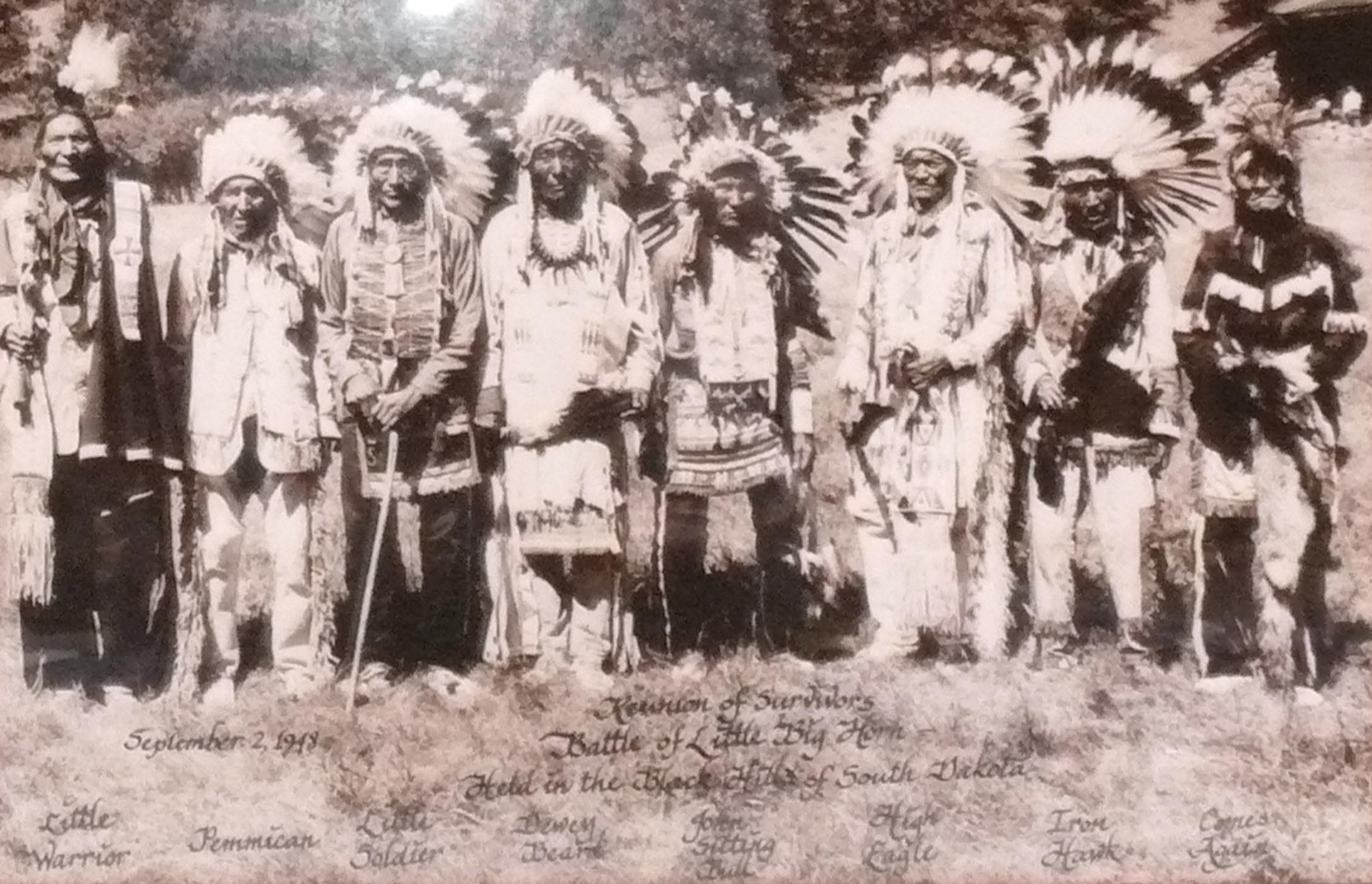 Native American Little Bighorn Survivors Photograph by Bill Groethe American Indians  For Sale