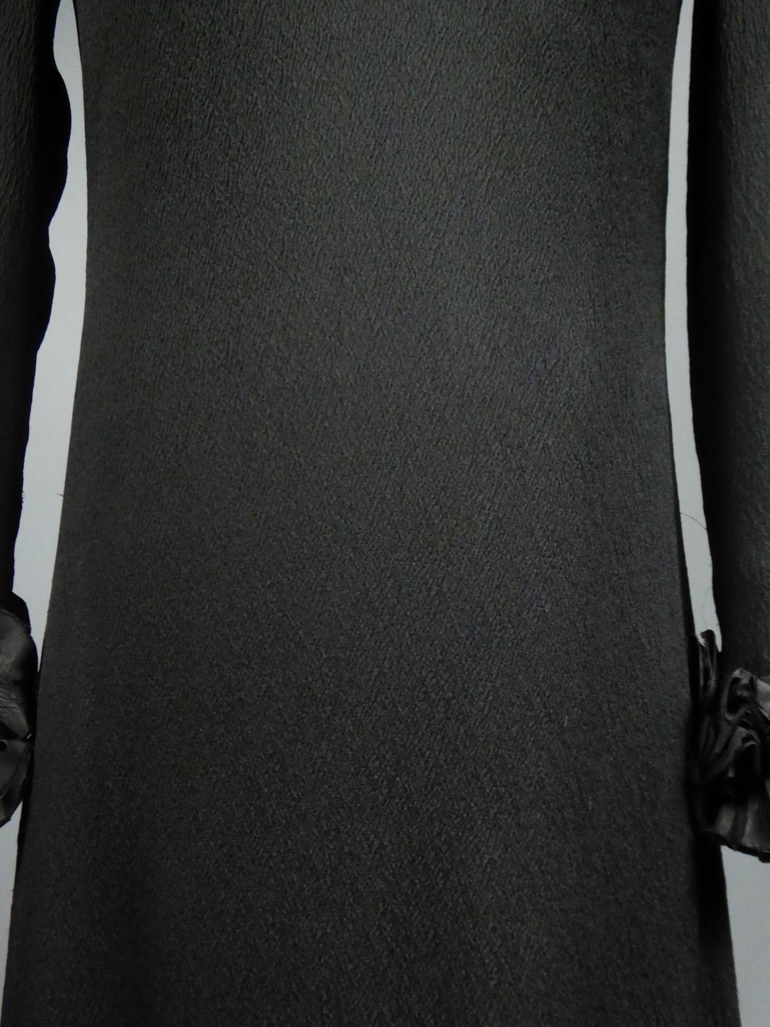 Little Black Dress by Yves Saint Laurent Couture Numbered 34406 Circa 1973 3