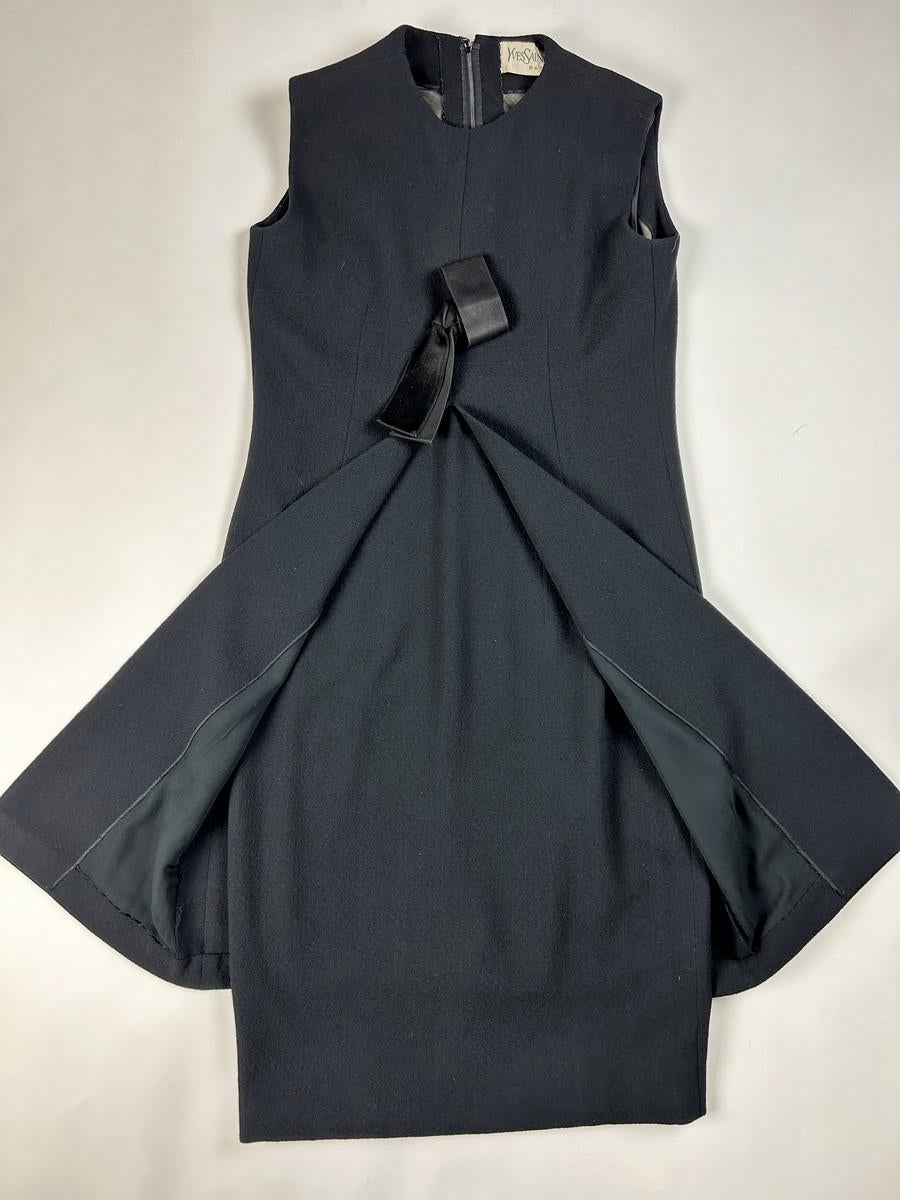 Little black dress by Yves Saint Laurent Couture - Paris Circa 1964-1965 For Sale 8