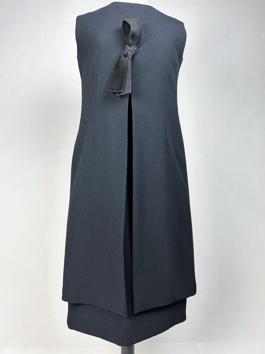 Little black dress by Yves Saint Laurent Couture - Paris Circa 1964-1965 In Good Condition For Sale In Toulon, FR