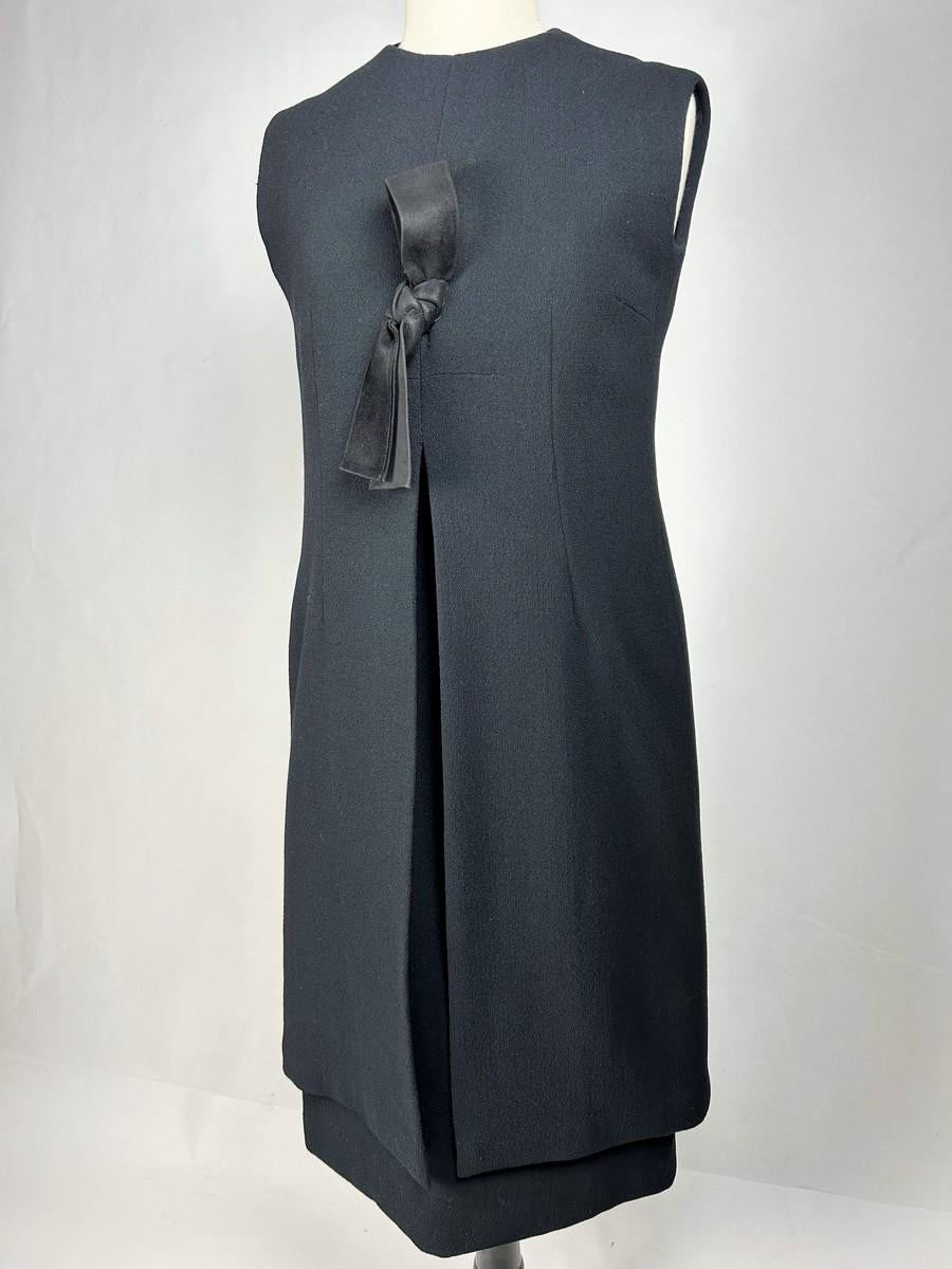 Women's Little black dress by Yves Saint Laurent Couture - Paris Circa 1964-1965 For Sale