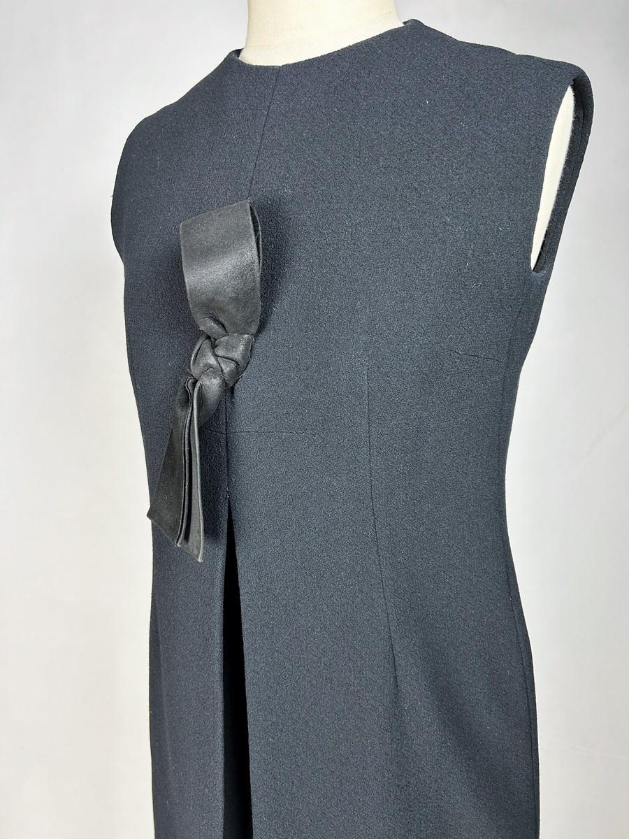 Little black dress by Yves Saint Laurent Couture - Paris Circa 1964-1965 For Sale 1