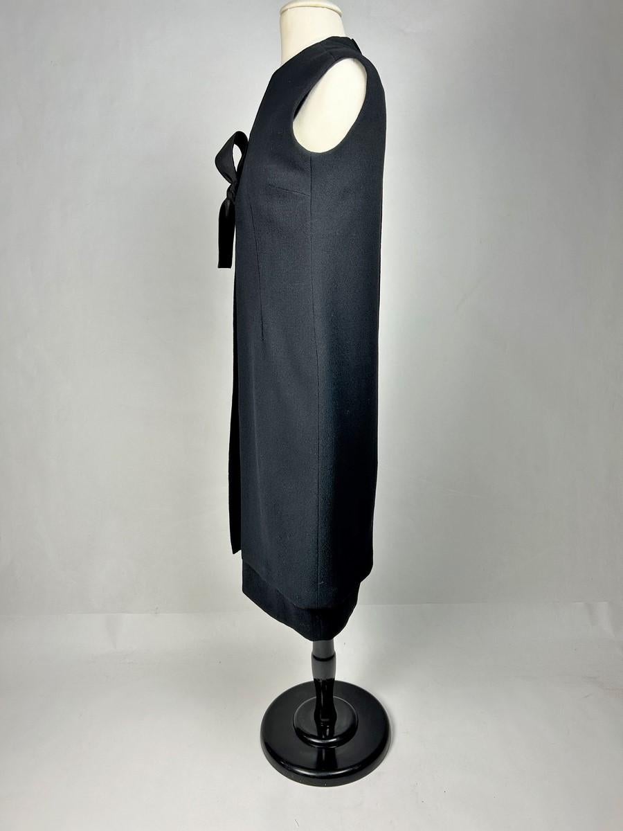Little black dress by Yves Saint Laurent Couture - Paris Circa 1964-1965 For Sale 2