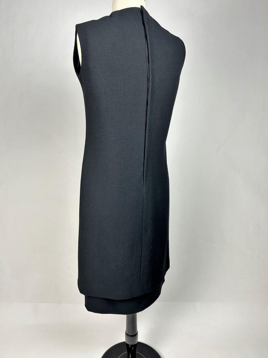 Little black dress by Yves Saint Laurent Couture - Paris Circa 1964-1965 For Sale 3