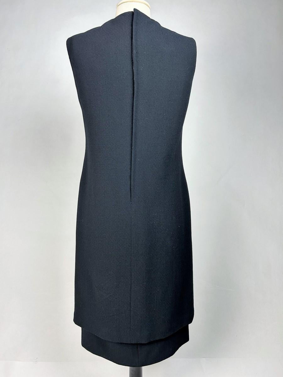 Little black dress by Yves Saint Laurent Couture - Paris Circa 1964-1965 For Sale 4