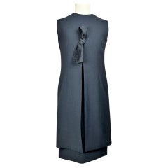 Little black dress by Yves Saint Laurent Couture - Paris Circa 1964-1965