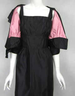 Little Black Dress Taffeta 1960s w/  Bolero Jacket Tina Rose