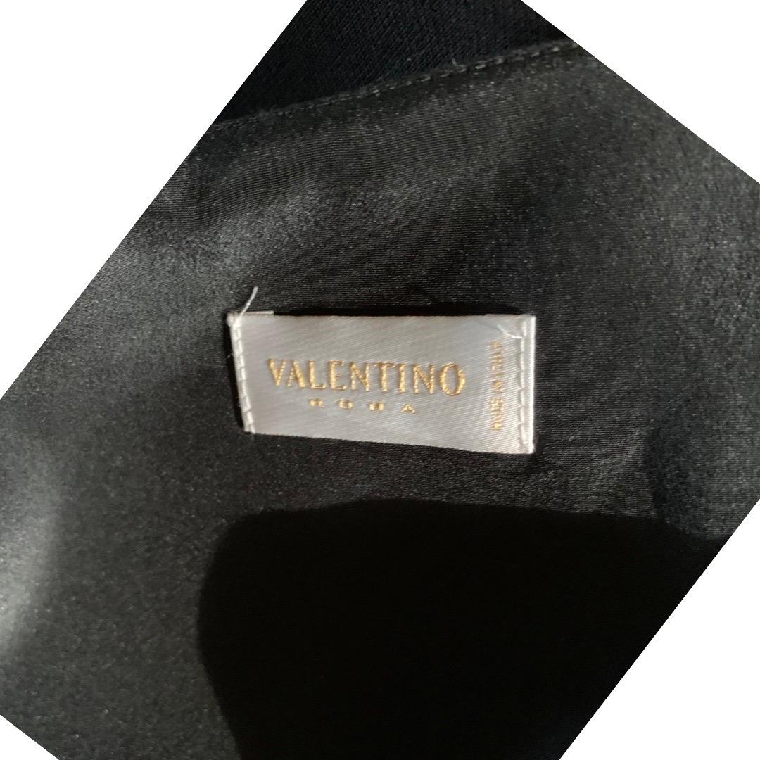 Kleines schwarzes Kleid Valentino Roma Drapierte Vorderseite Chemise, Italien NWT Größe 8 im Angebot 1