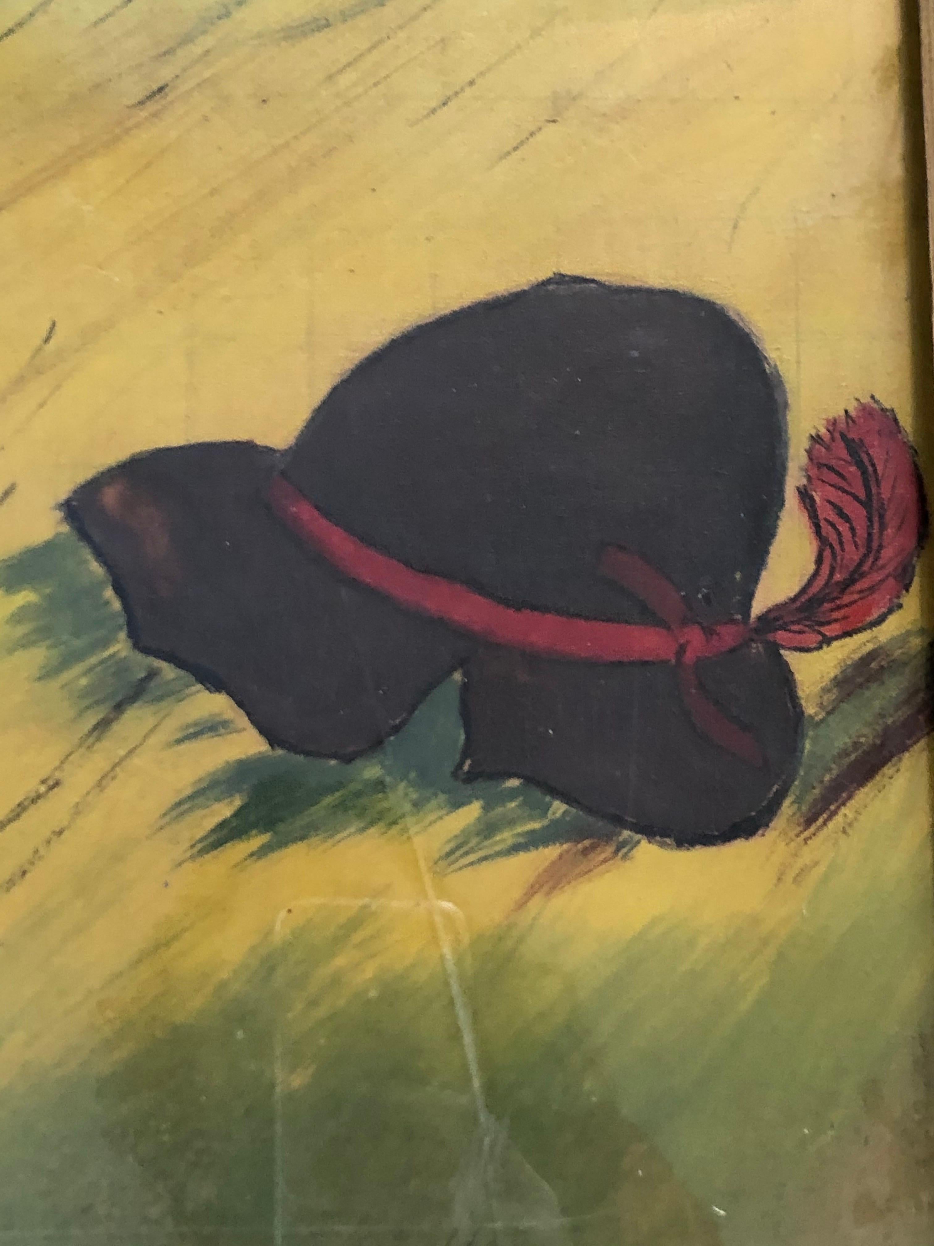 Niño Pequeño Pintura Azul sobre Tela en venta 9