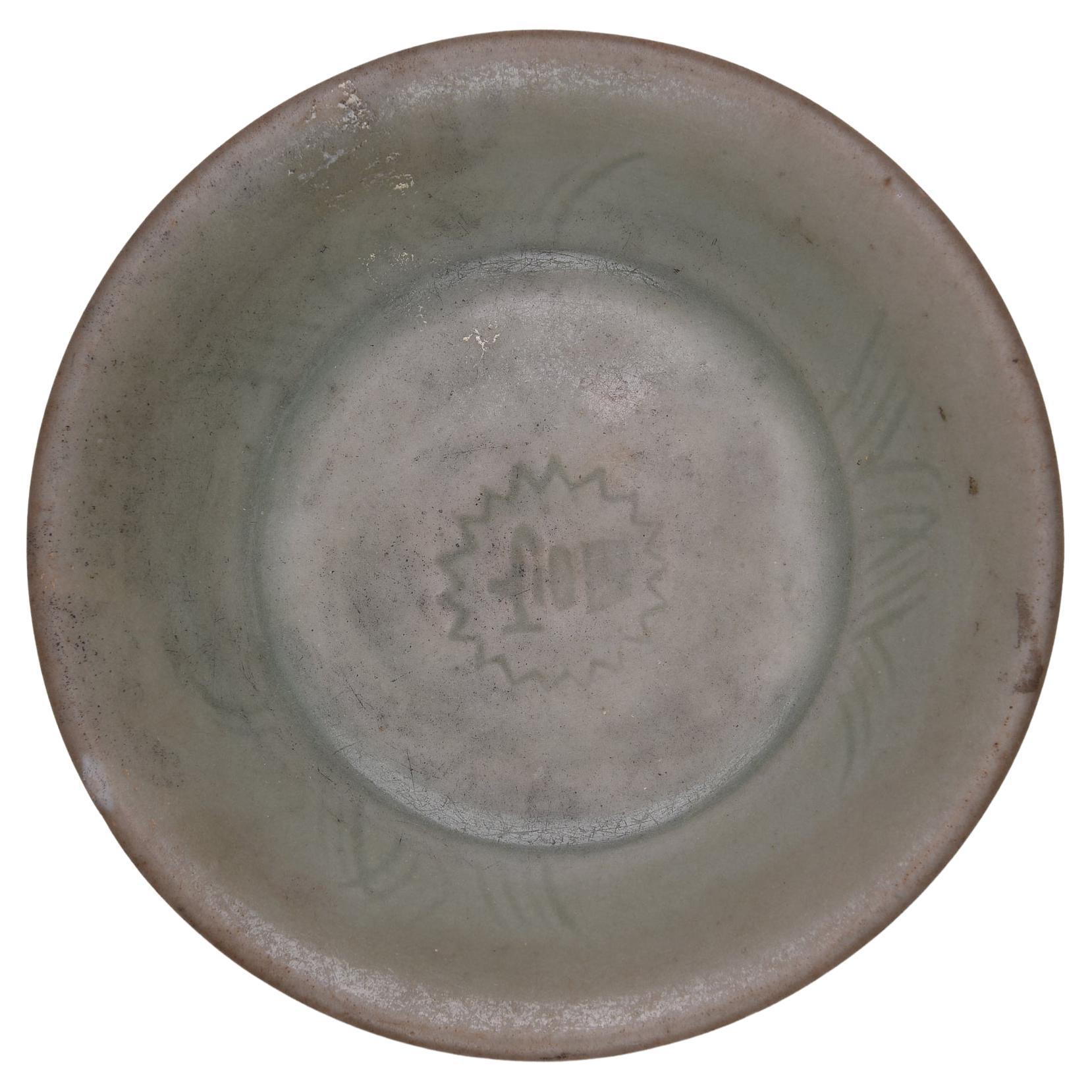 Little Celadon Antique Chinese Plate  For Sale