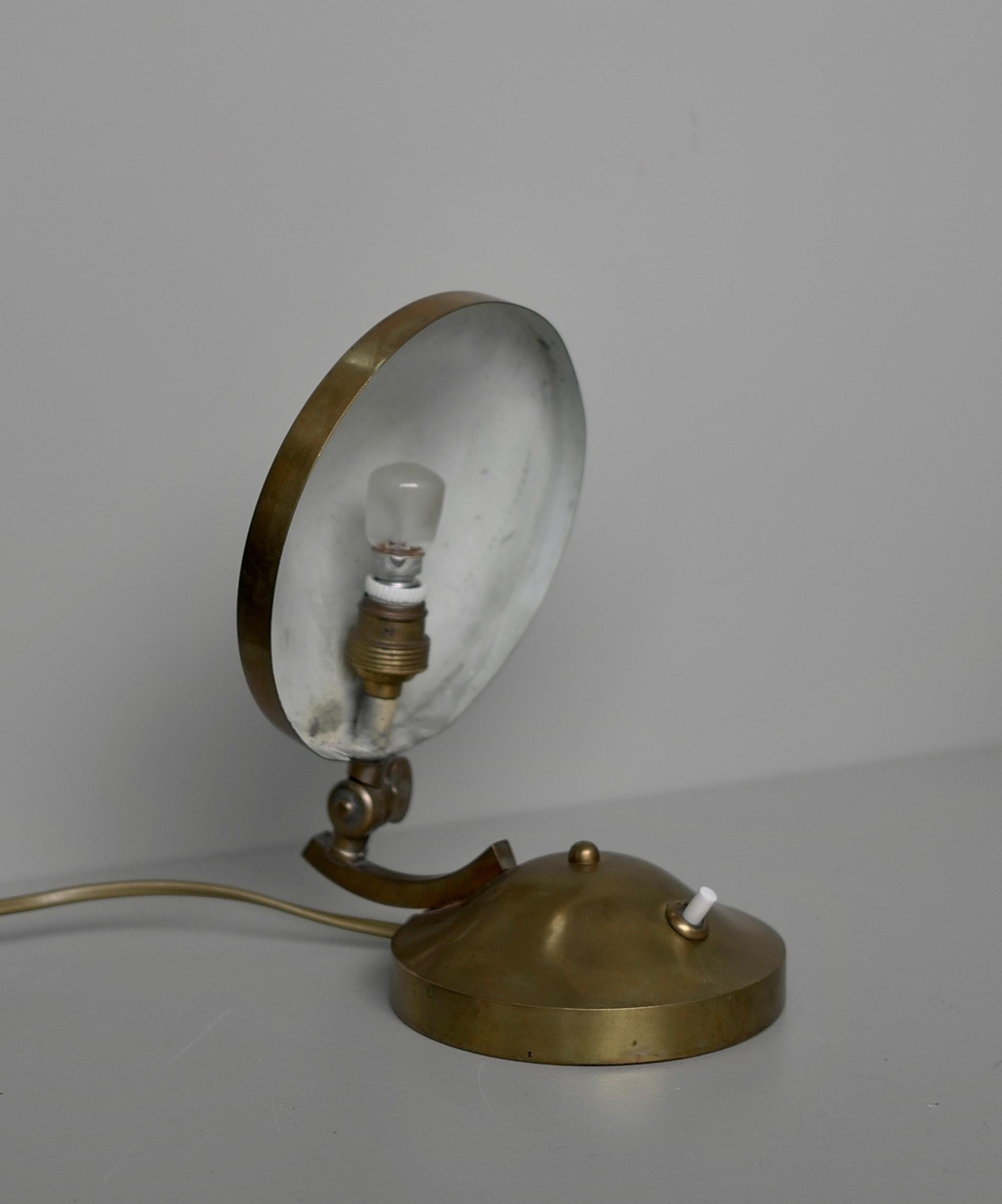 Mid-Century Modern Little Copper Gem, Art Deco foldable Copper table lamp 1930's For Sale