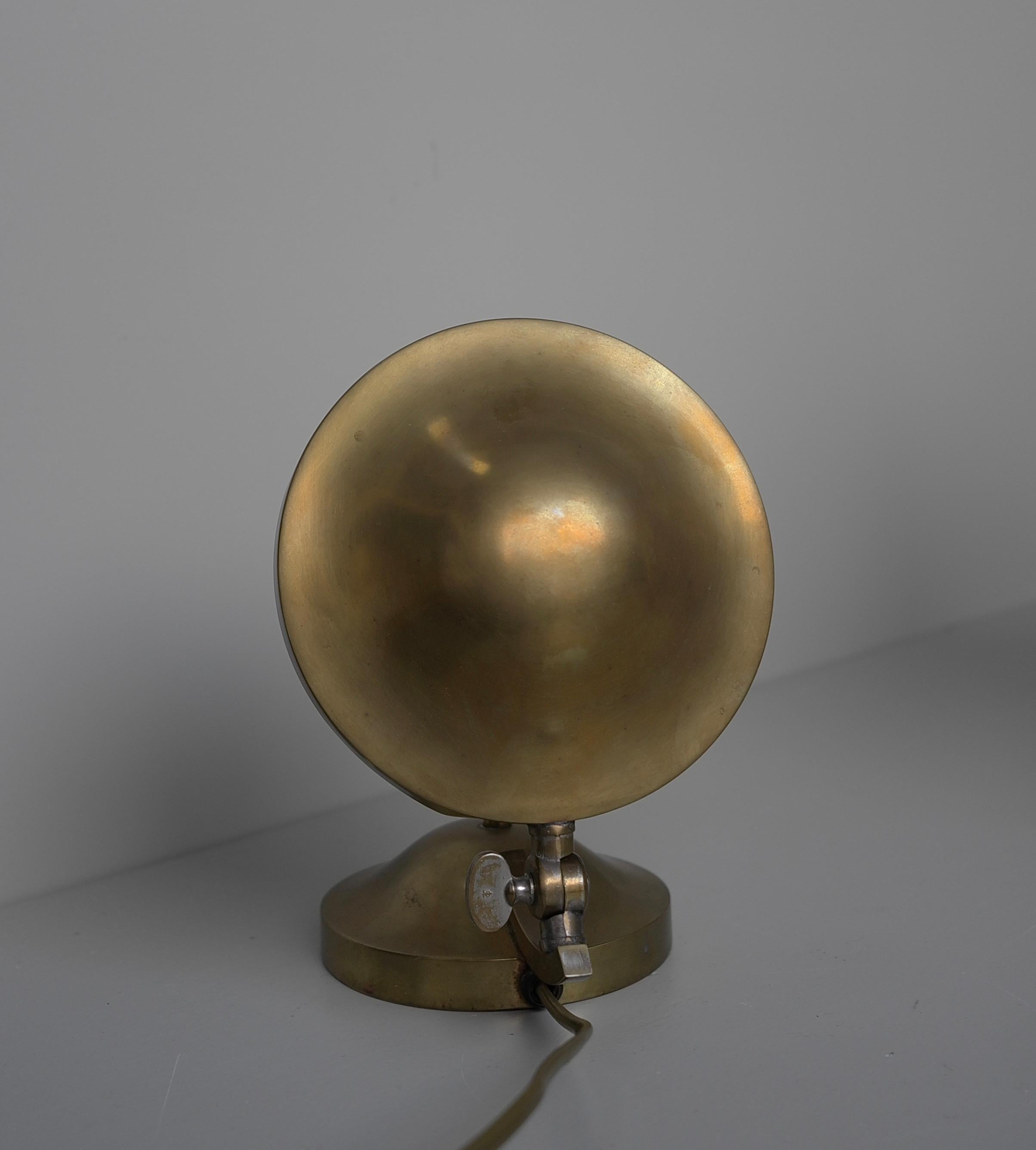 Brass Little Copper Gem, Art Deco foldable Copper table lamp 1930's For Sale