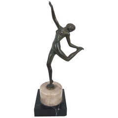 Little Dancing Bronze Sculpture, Art Deco, France, 1930s