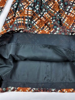 Little dress by Michel Goma for Jean Patou in checked silk moire Circa 1965