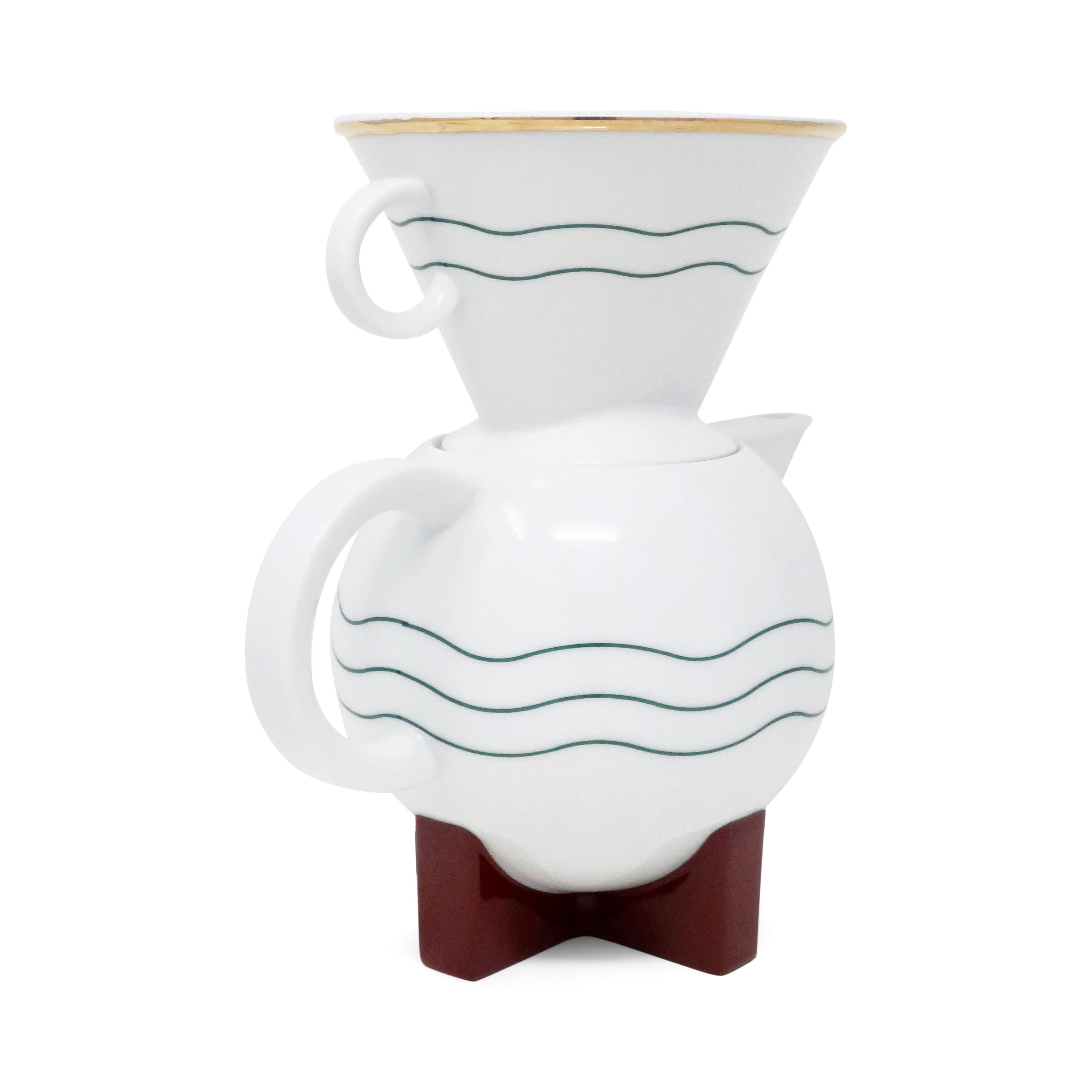 Post-Modern Little Dripper Ceramic Coffee Pot by Michael Graves for Swid Powell