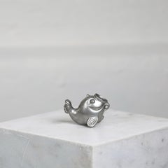 Little Fish-shaped Pewter Vessel by Just Andersen, 1920s, Denmark