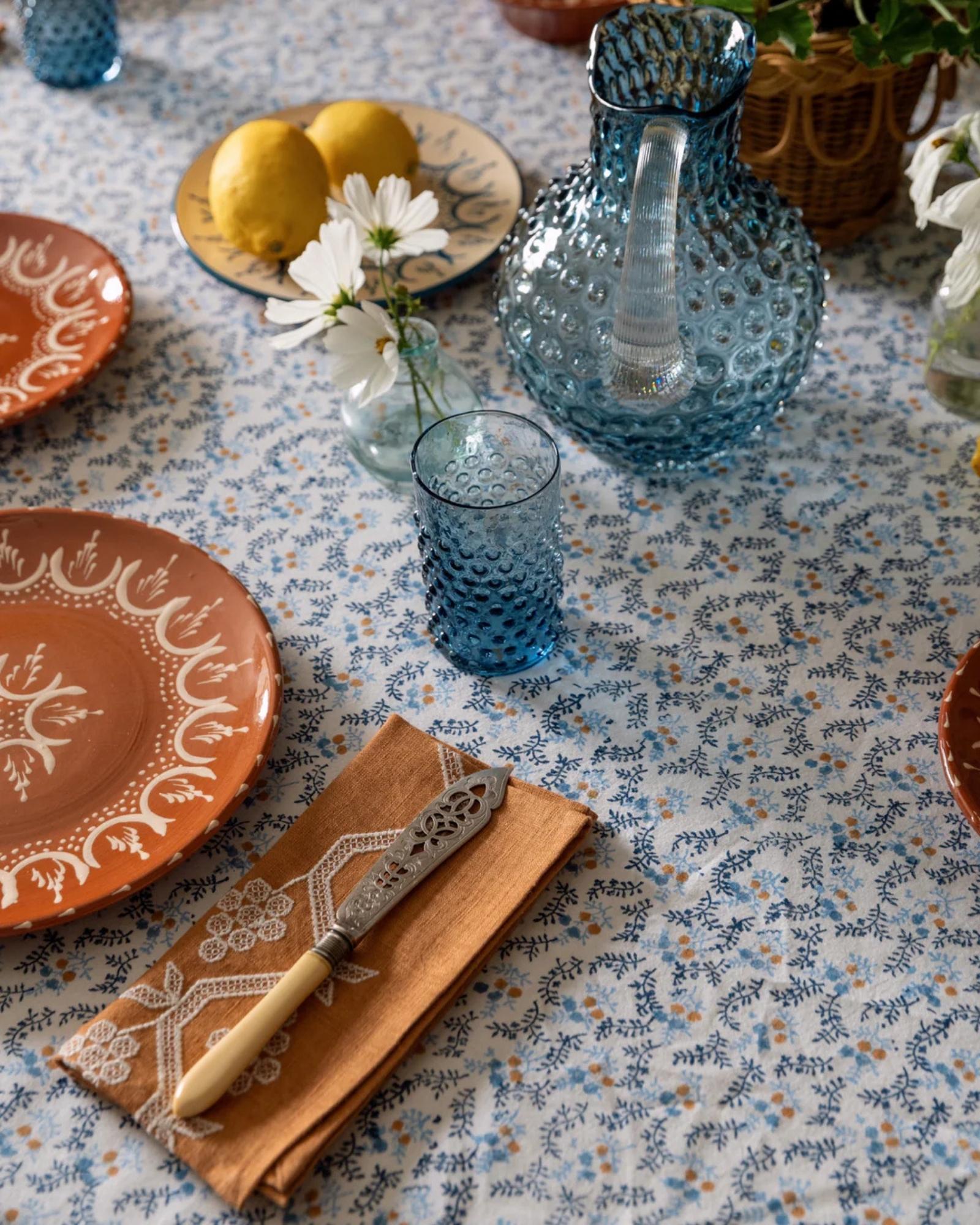 Little Flower Tablecloth - Round For Sale 1