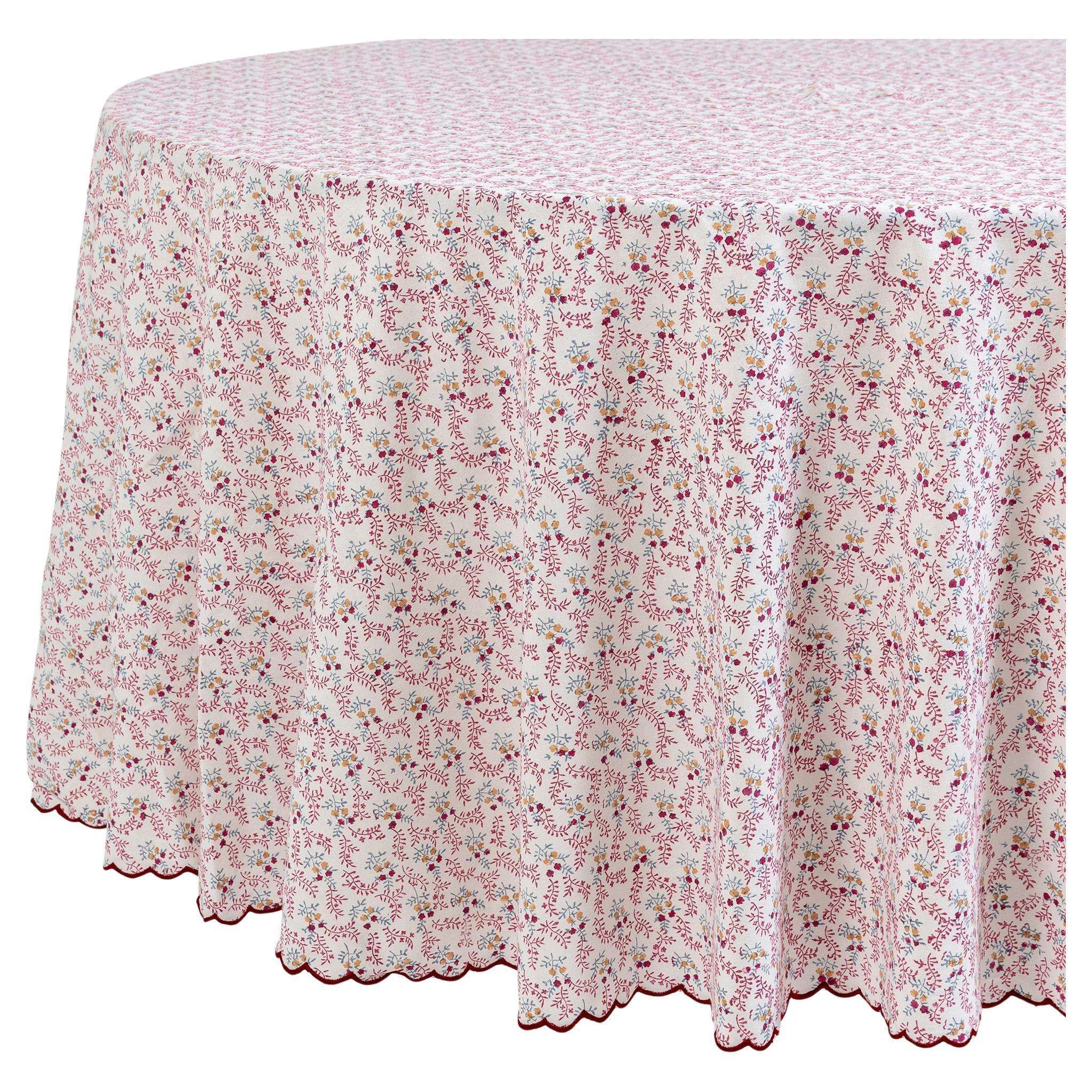 Little Flower Tablecloth - Round For Sale