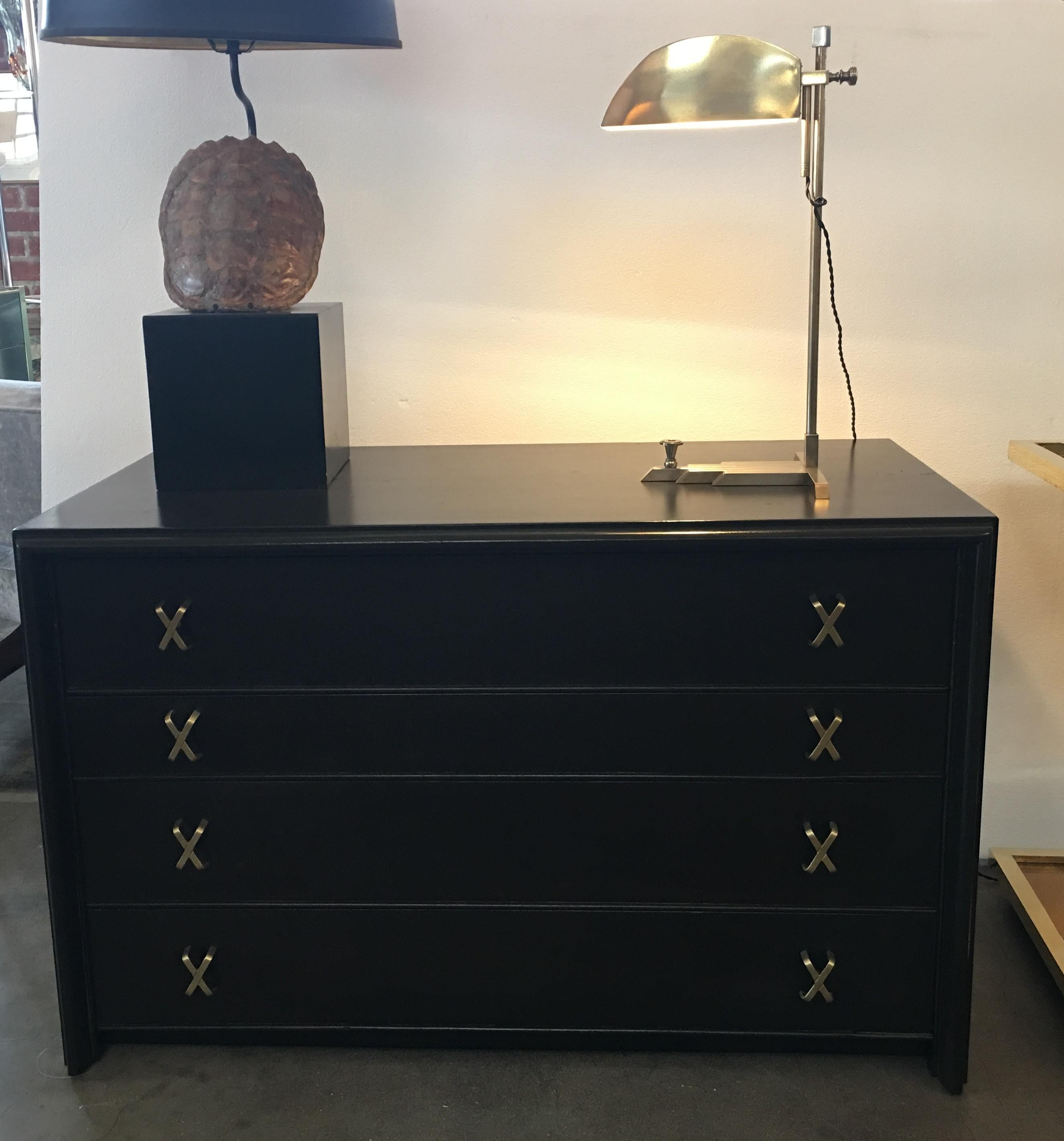 Ebonized Little Four-Drawer Dresser by Paul Frankl for Johnson Furniture