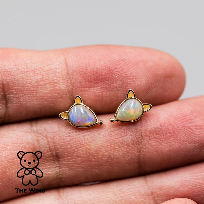 Cute Fox Ears Australian Solid Opal Stud Earrings 14k Yellow Gold.


Free Domestic USPS First Class Shipping!  Free One Year Limited Warranty!  Free Gift Bag or Box with every order!



Opal—the queen of gemstones, is one of the most beautiful and