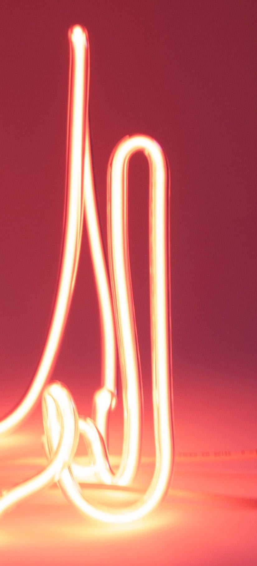 Pequeña escultura fractal de neón para mesa en vidrio translúcido y neón by Dace Sūna Otro en venta