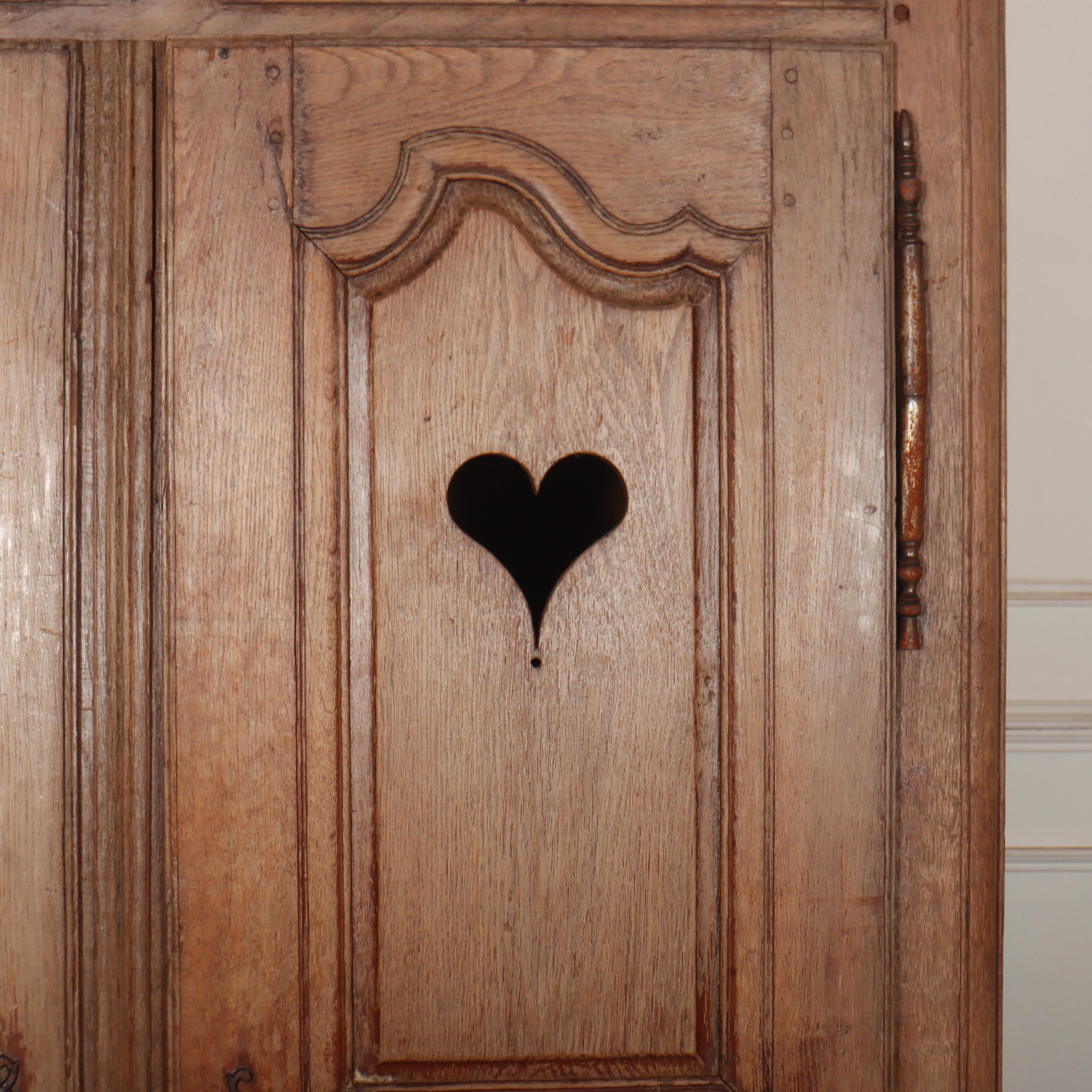 19th Century Little French Oak Armoire For Sale