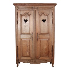 Antique Little French Oak Armoire