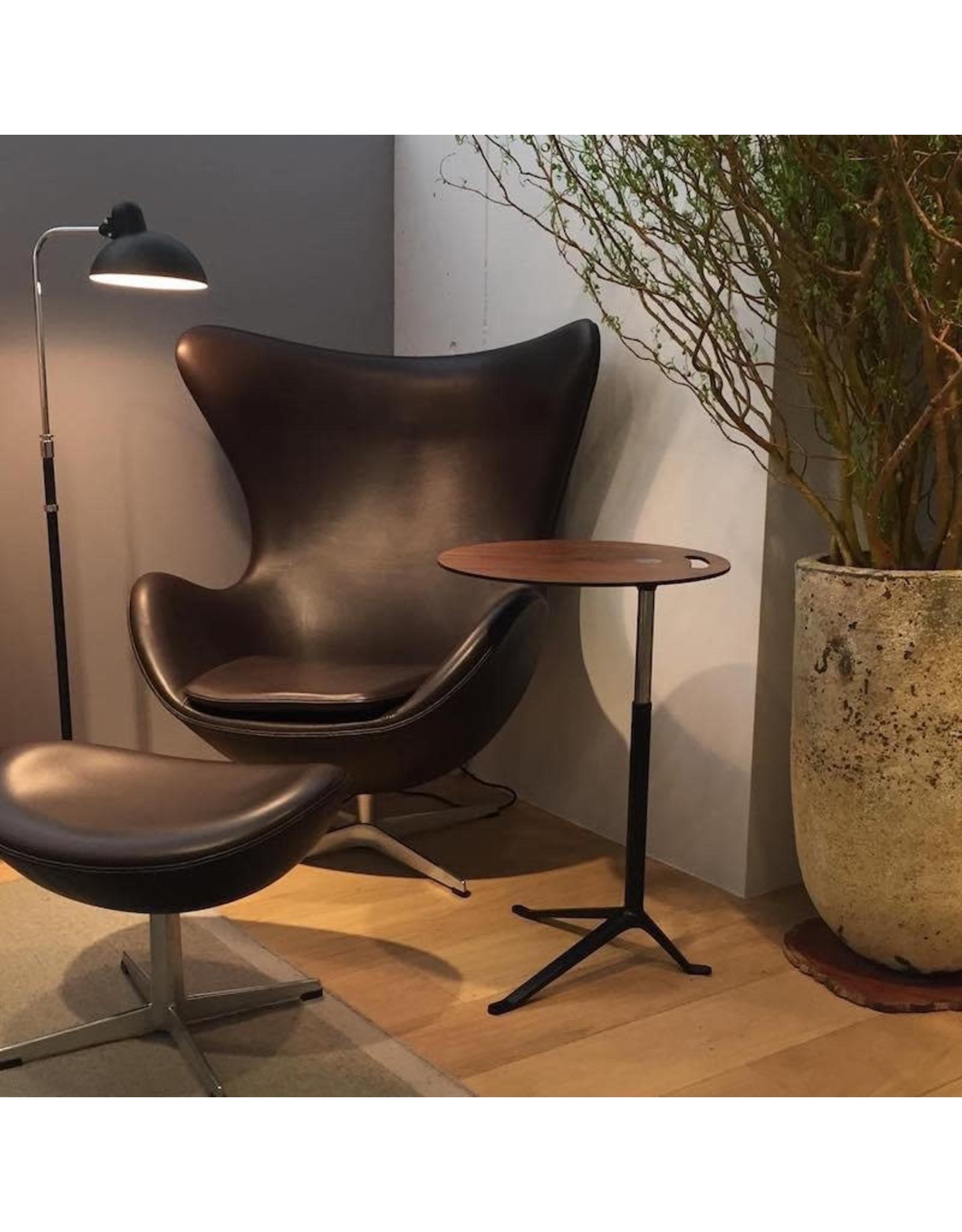 Little Friend KS11 Height-Adjustable Table, Fritz Hansen, Walnut, Denmark. In Good Condition In Brooklyn, NY