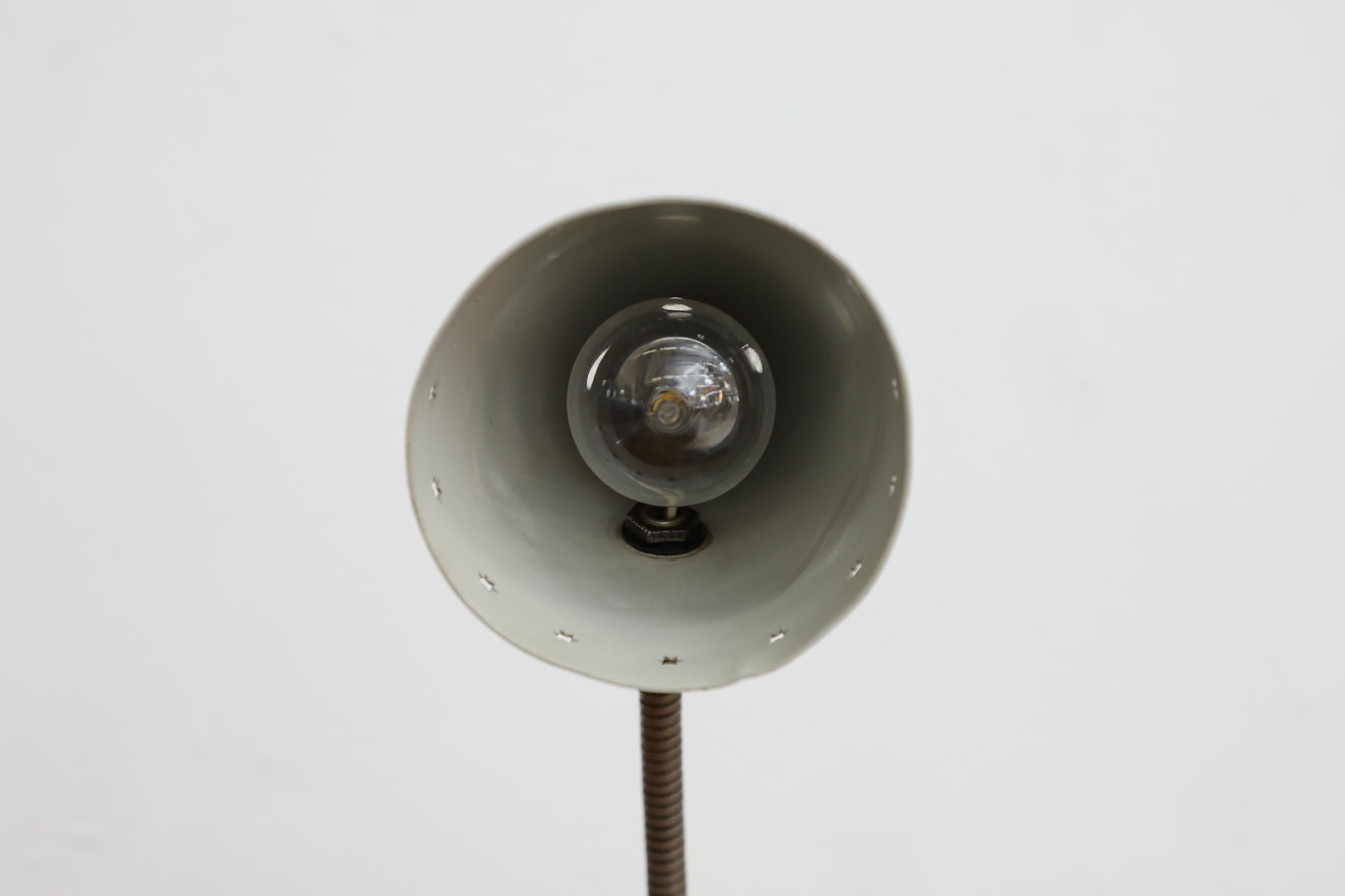 Little Grey Mid-Century Hala Zeist Reading Lamp with Star Cut-outs on Shade For Sale 9