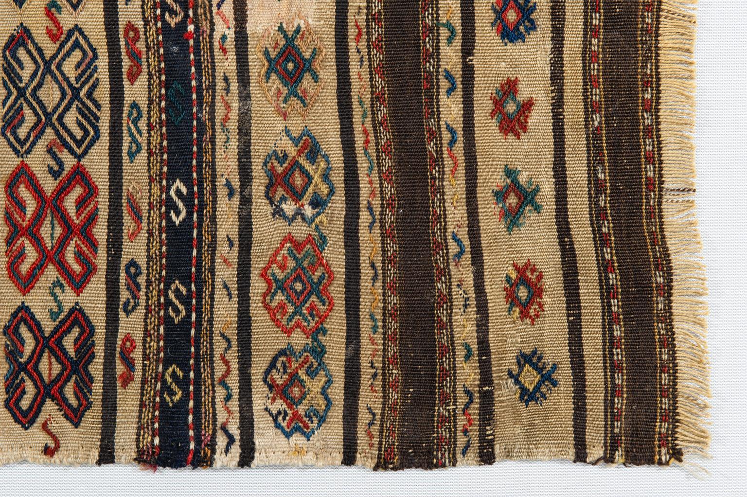 Hand-Woven Little Kilim Kurdestan Antique For Sale