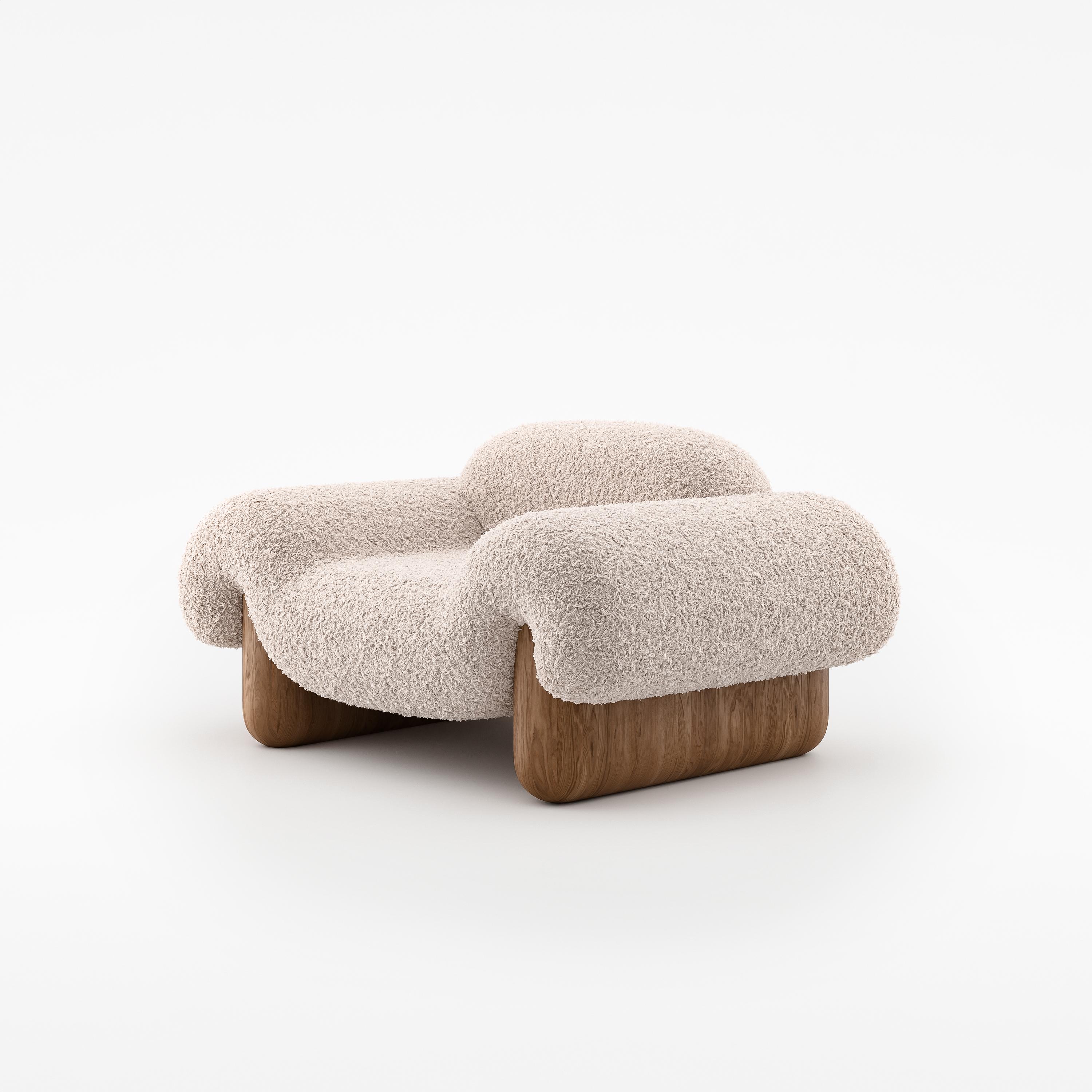 Little Lamb Chair by NUMO
Dimensions: D 124 x W 94 x H 66 cm
Materials: Faux Lamb Fur, Wood
Customizable Size. Please contact us.

 Vladimir Naumov is a professional architect, designer and artist.

While designing the furniture he tries to reach