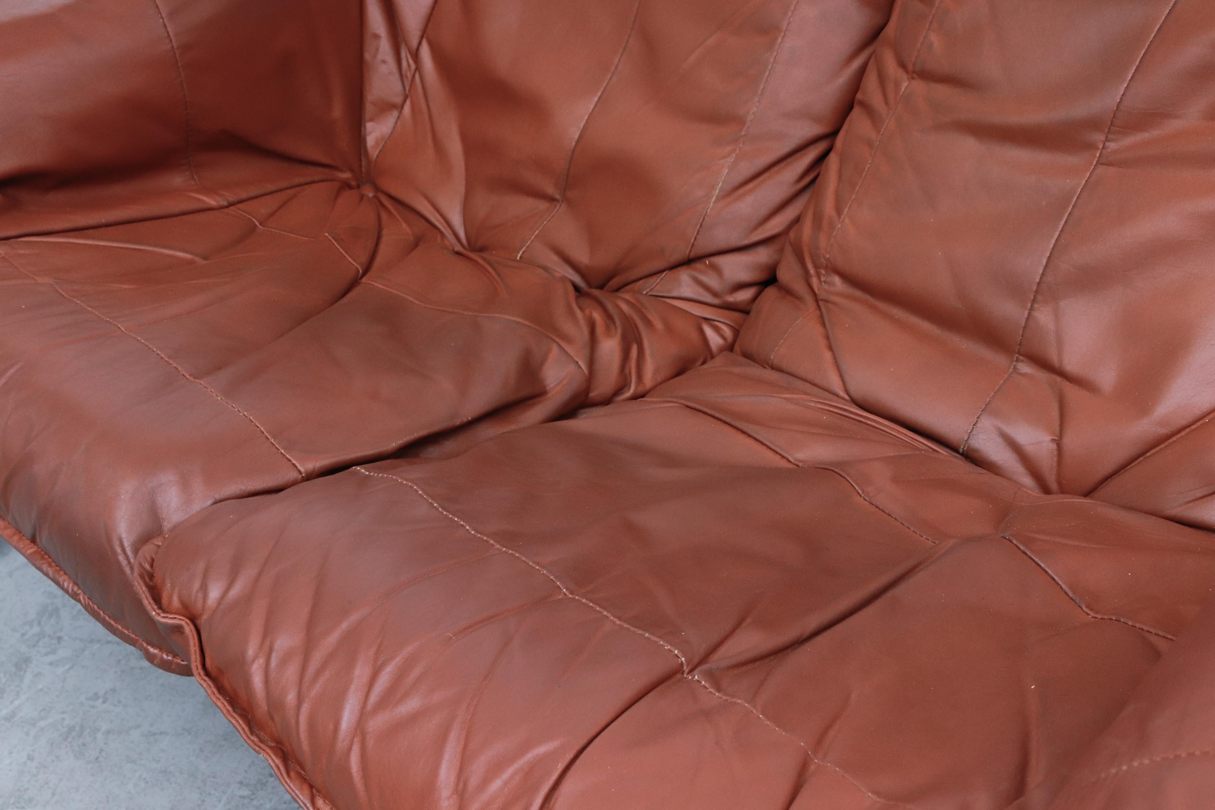 Little LeoLux Loveseat with Coral Leather 6