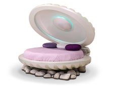 Little Mermaid Kids Bed in Ivory with Shell Cover by Circu Magical Furniture