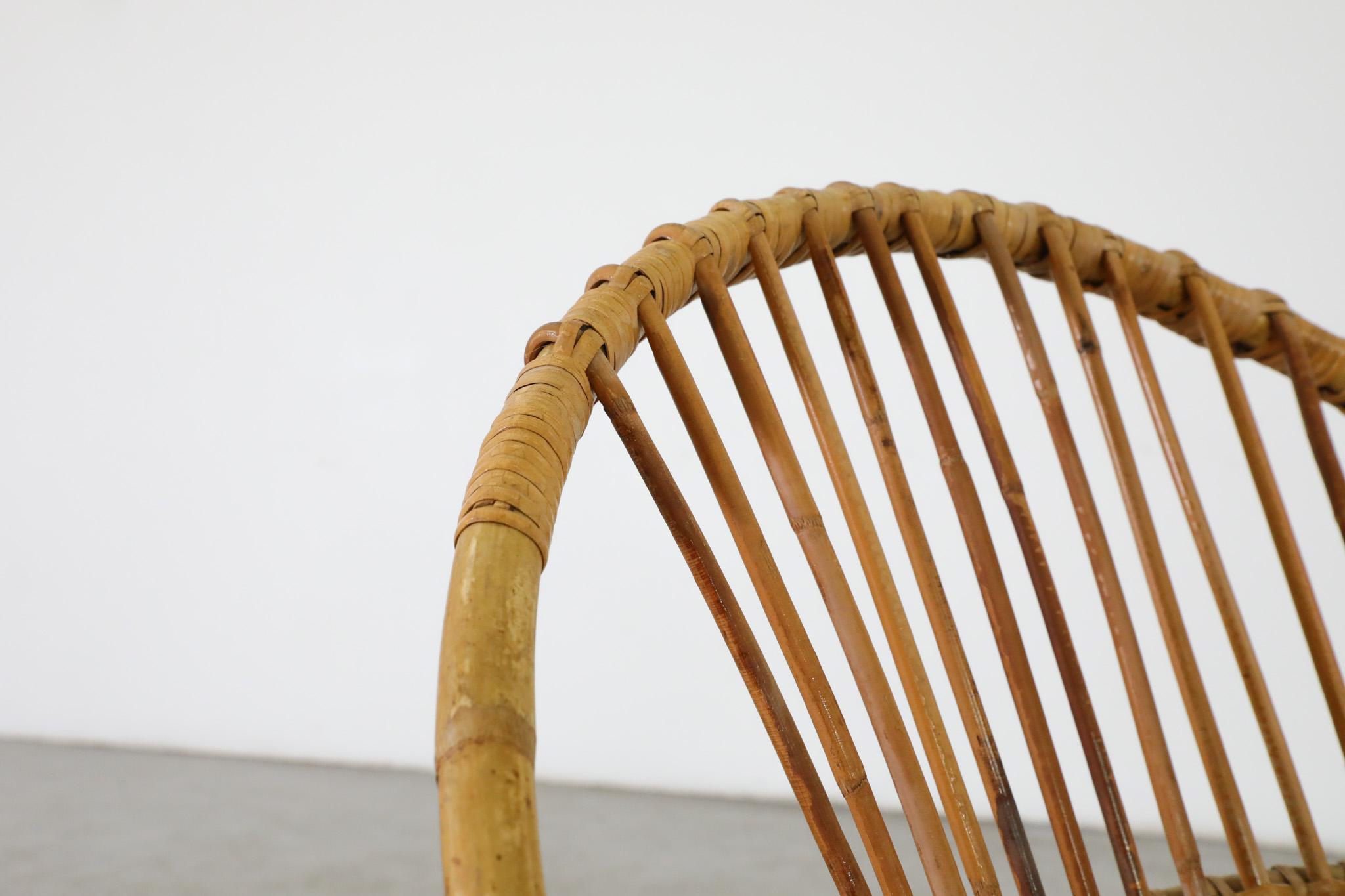Little Mid-Century Rohe Noordwolde Bamboo Hoop Chair For Sale 3