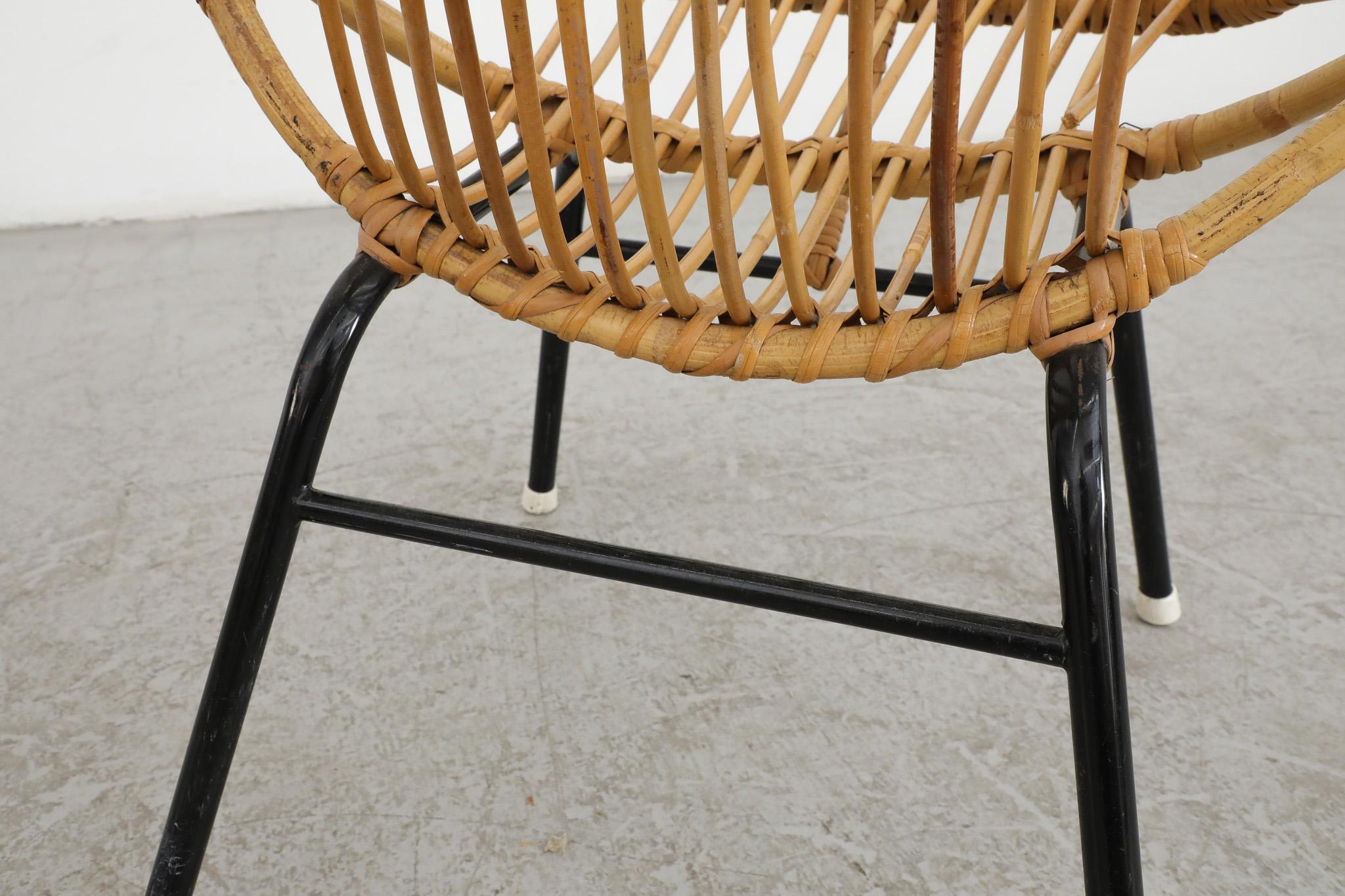 Little Mid-Century Rohe Noordwolde Bamboo Hoop Chair For Sale 5