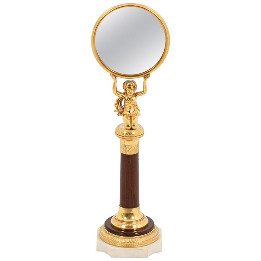 Little Mirror in Rosewood and Gilt Bronze, Empire Period