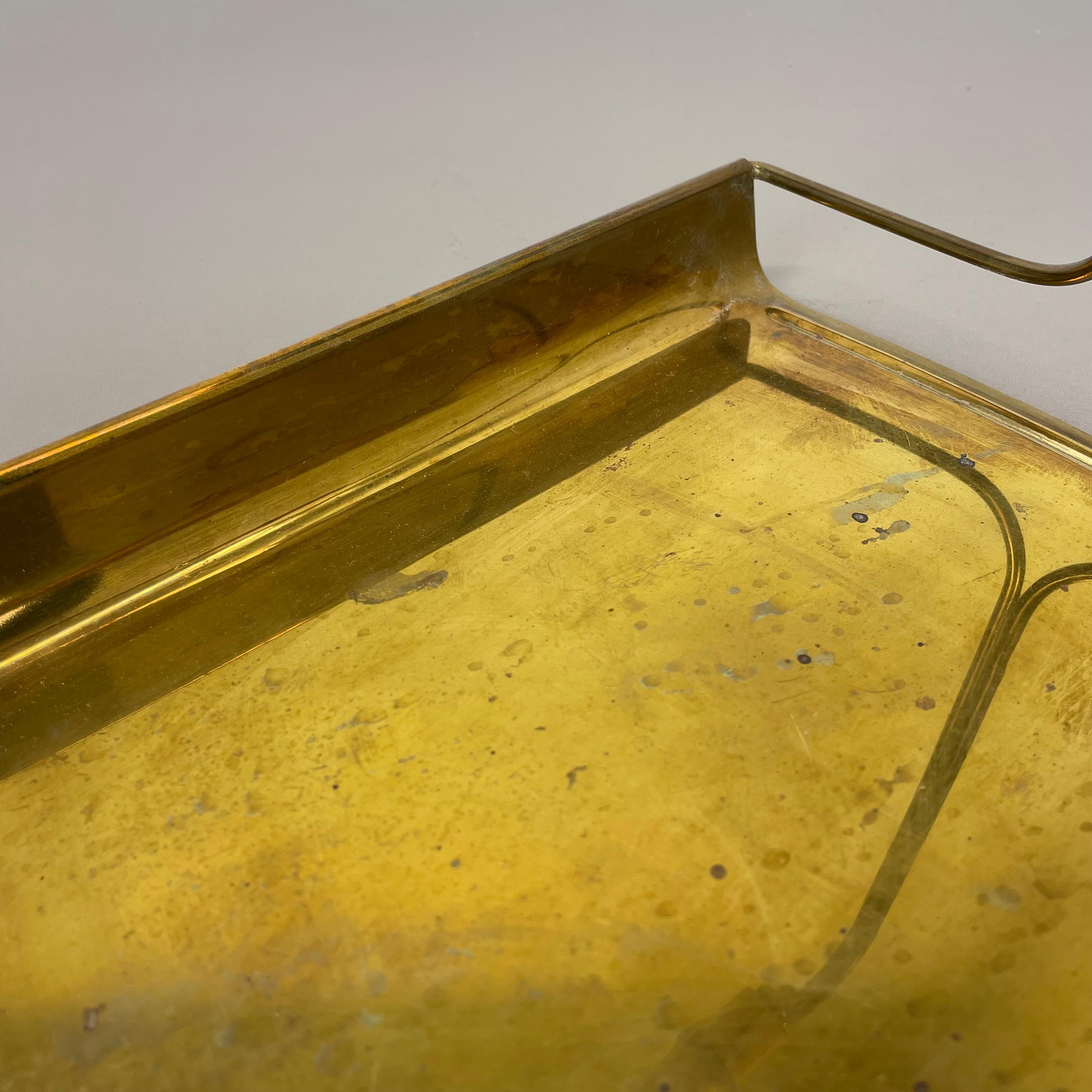 little Modernist TIKI Brass and bamboo Tray Element by Grasoli, Germany, 1950s For Sale 5