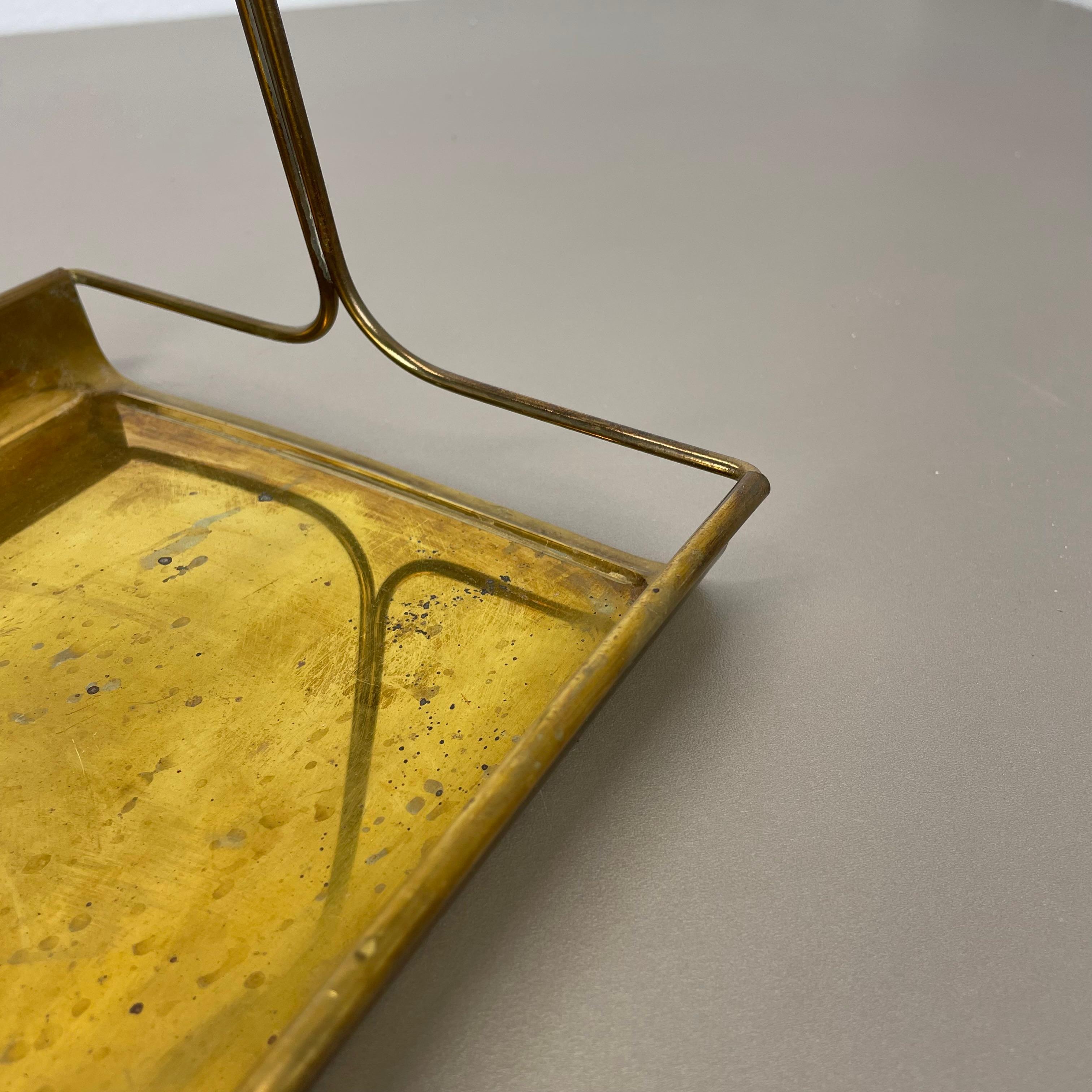 little Modernist TIKI Brass and bamboo Tray Element by Grasoli, Germany, 1950s For Sale 6
