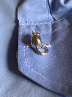 Little Mouse Solid Silver Sterling Gold Plated Handcrafted Unisex Cufflinks
