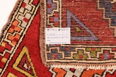 Hand-Knotted Turkish Carpet, Wool, Nomadic Design, Mid-20th Century