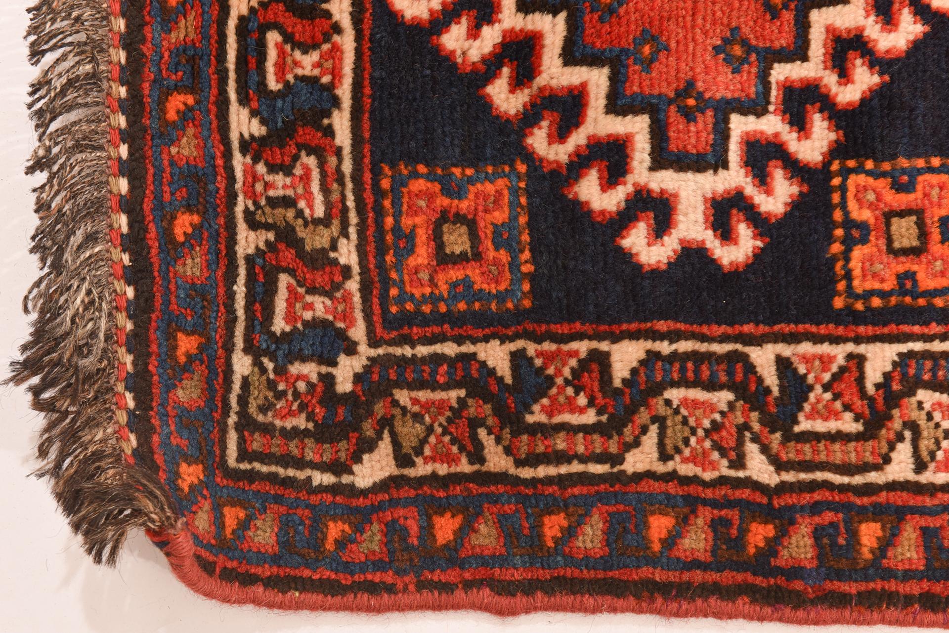 Hand-Knotted Little Nomadic Carpet For Sale